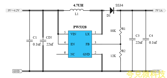 2.4V陞3.3V，2.4V陞3V，1A大電流陞壓芯片