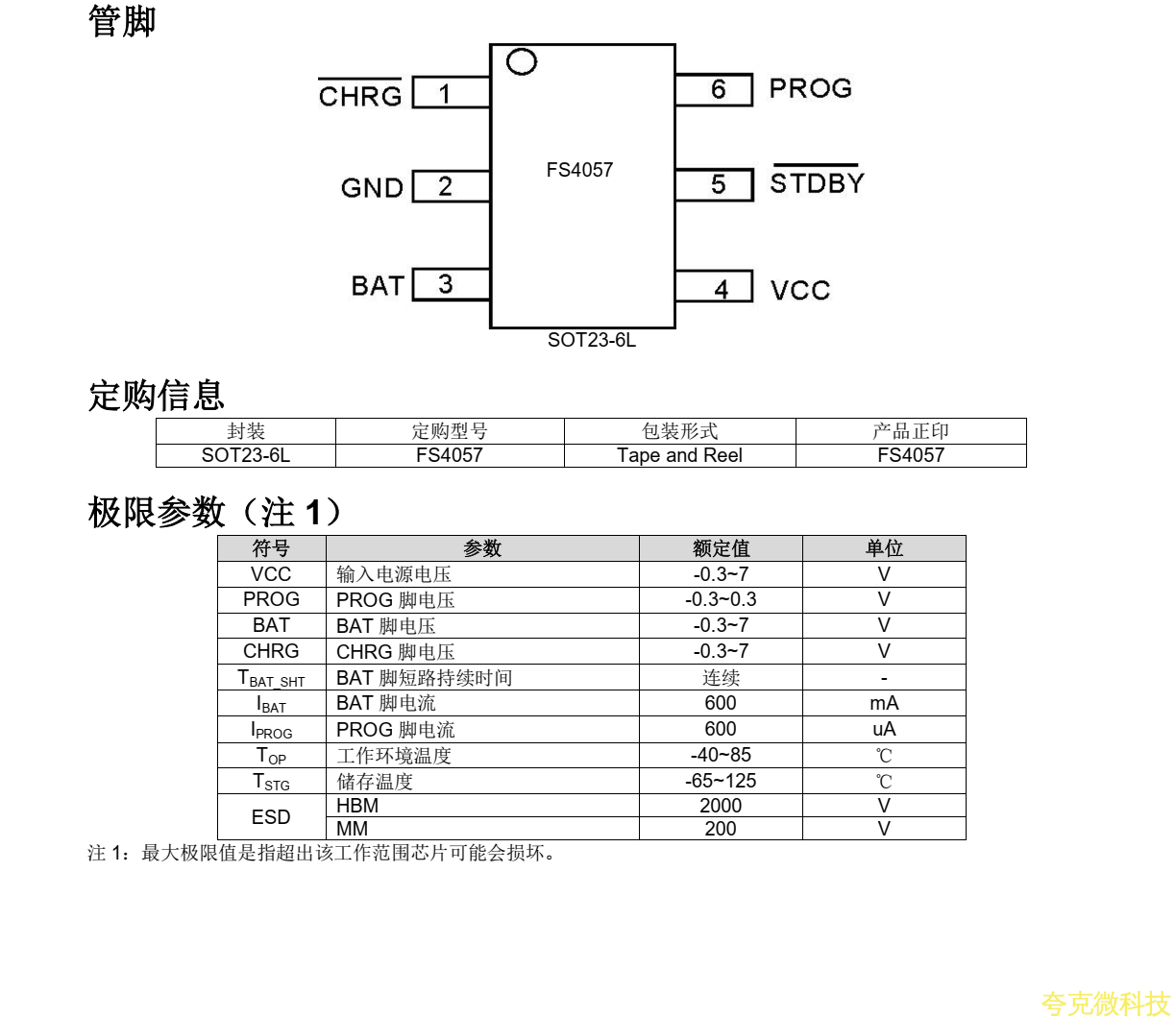 FS4057適閤 USB 電源和適配器電源工作