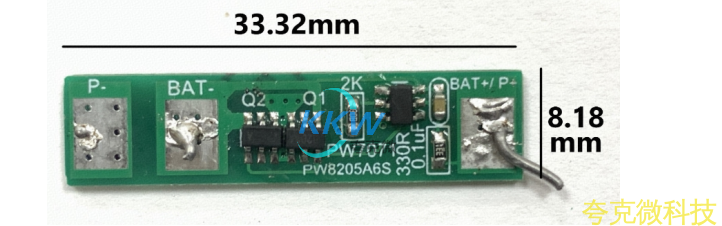 單節 4.35V/4.4V 鋰電池保護方案闆， 4A 過流