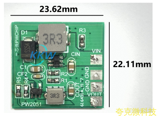 2.5V-4.5V 陞降壓 3.3V1A 恆壓輸齣電路闆