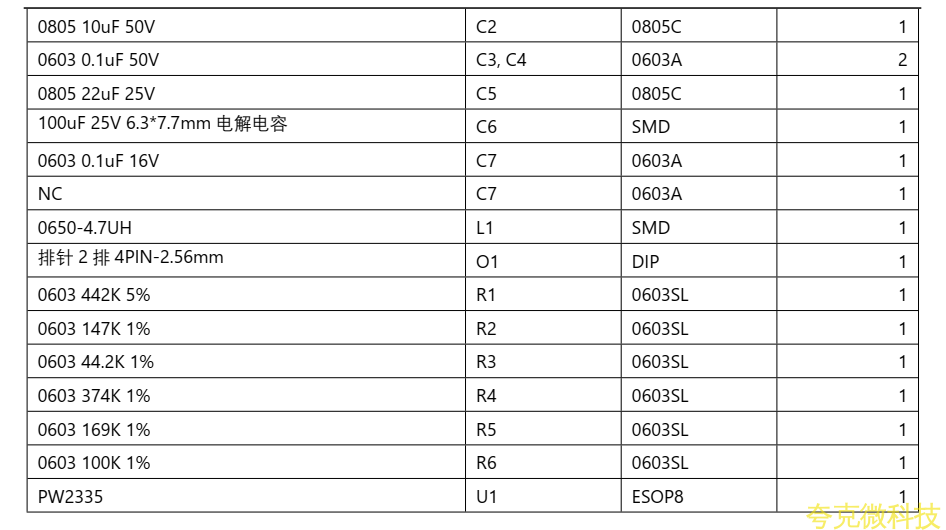 PW2335 降壓電路闆